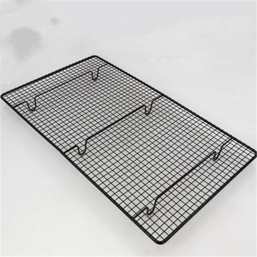 VKEID Rejilla de Enfriamiento Rejilla for Enfriar Pan, Red de Secado en frío, Herramientas for Hornear en casa Rejillas para Cocinar y Hornear (Color : Black, Size : 46x26x2.5cm)