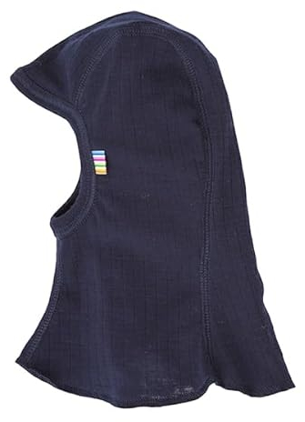 Joha Baby Kinder Unisex Schalmütze Balaclava aus Reiner Merino-Wolle, Größe:48, Farbe:blau