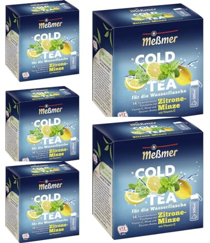 Meßmer Cold Tea Zitrone-Minze 14ST * 38,5G x 5 Packungen