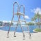 BOTOWI Escalera De Seguridad para Piscinas, 2/3/4 Peldaños 304 Escalera De Piscina De Acero Inoxidable, Peldaños Plataforma Antideslizantes Escaleras Piscina Elevadas, Capacidad 500 Lbs,43in