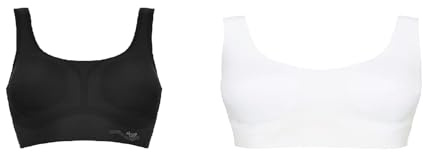 Sloggi Women's Zero Feel Top EX, Black, XS + Zero Feel Top EX, White, XS