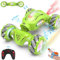 Fosgoit Ferngesteuertes Auto Geschenk Weihnachten Junge Kinder 6 7 8 9 10 Jahre, 1:18 RC Ferngesteuert Auto mit Fernbedienung Handsteuerung Sprüher LED-Licht 360 Stunt Spielzeug 2.4Ghz 4WD RC Car