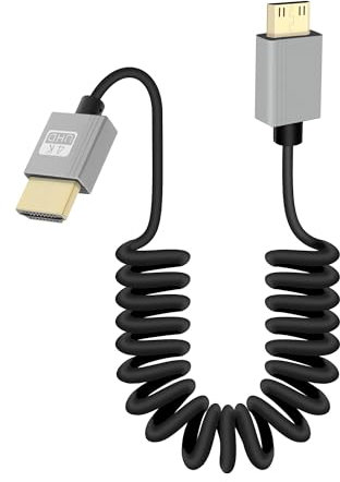 RIIEYOCA Cavo Mini HDMI a HDMI Corto e Intrecciato, 18Gbps Alta Velocità Mini HDMI2.0 Supporta 4K@60Hz, Compatibile con Camera, Camcorder, PC, Monitor (Regolare)