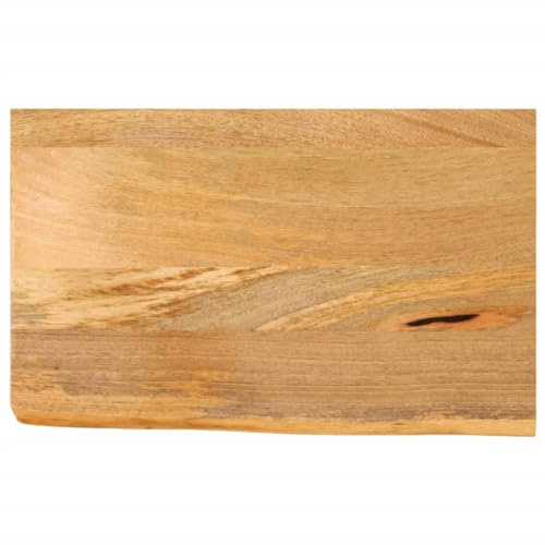 vidaXL Tischplatte, Holzplatte mit Baumkante, Massivholzplatte für Esstisch Couchtisch, Ersatztischplatte, 60x30x3,8cm Massivholz Mango