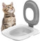 Katzen WC-Sitz Toiletten Training System Katzentoilette Katzenklo Toilettensitz Toilettentrainer Heimtier Trainings, Toilettensitz Für Katzen, Wiederverwendbarer Sandkasten Matten Katzentrainer