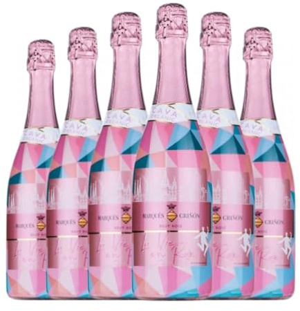 Marqués de Griñón La Vie en Rose Organic Brut Cava 75 cl Rosé Sekt (Karton mit 6 Flaschen von 75 cl)