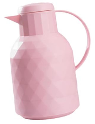 JISADER 1600ml Thermoskanne Kaffeekanne Wasserkrug Getränkespender für Wohnmobil Picknick Zuhause, ROSA