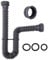 Kit de Vidange d'Évier, Tuyau d'Évacuation d'Évier Siphon en P Flexible Extensible de 3,8 cm Tuyau de Vidange d'Évier Flexible de 19 à 45 cm pour Éviers de Salle de Bain et Éviers de Cuisine