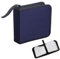 Porta CD Custodia, Custodia per 40 CD, Maniche per CD, Supporto per Custodia per Organizer per Dischi Protettivi per Viaggi in Auto, Blu