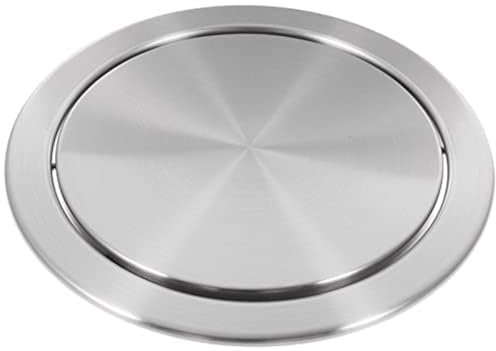 Wernfale Couvercle de Poubelle Simple avec Œillet Intégré pour Comptoir Rond, Petite Poubelle pour Cuisine, Salle de Bain, Bureau
