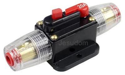 CWHHTVBI Disjoncteur à fusible réinitialisable Audio 20A 30A 40A 50A 60A 80A 100A 12V 24V DC(30A)