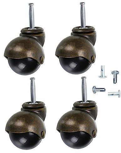 OKUMEYR 4stücke Stuhlräder Für Computerstuhl Ersatzräder Für Bürostühle Heavy Duty Ohne Bremse Heimstuhlrollen Kompatibel Mit Teppich Laminat