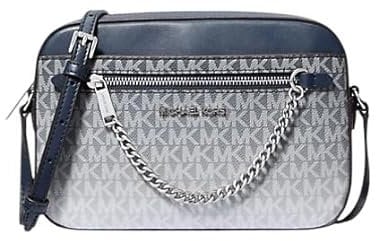 Michael Kors Jet Set East West Umhängetasche mit großer Kette (Navy Ombre), Blau, Large, Umhängetasche