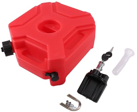 Cpolebev 1 Ensemble 5L RéServoirs de Carburant Bidons D'Essence en Plastique Support de Voiture Moto Jerrican Bidon D'Essence Conteneur D' Bidon de Carburant