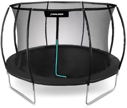 Trampolino da giardino esterno per bambini Ø 244/305/366 cm 3/4/6 Gambe Trampolino da 8/10/12 FT con recinzione di sicurezza (244 CM 8 FT)