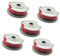 Jodriva Fadenspule for Gardena 5306-20, 1,65 mm Autofeed-Spule und Fadenersatzspulen, for Gardena Tur-bo Rasentrimmer SmallCut 300, Gardena Turbo Trimmer Art 8844 Art 8845 (5) Rasenmäherspule(BLACK 5)