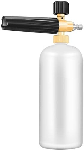 1000ML Snow Foam Lance, with 1/4” Standard Quick Connector Quick Release Snow Foam Bottle for Pressure Washer Gun, Adjustable Snow Foam Gun for Most Pressure Washers