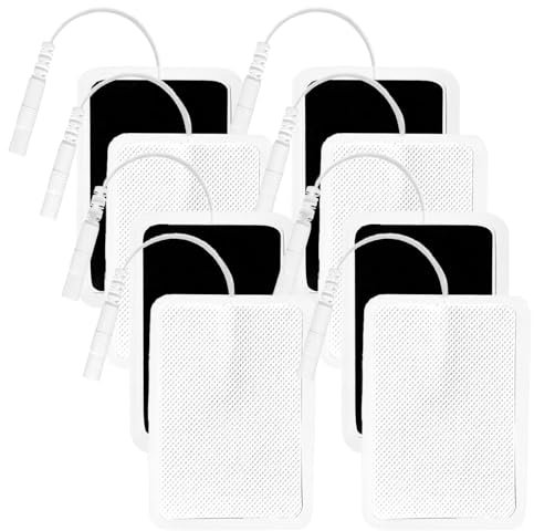 Almohadillas de electrodos,10 piezas 5x10cm autoadhesivas,Almohadillas de electrodos reutilizables para máquina TENS,para acupuntura, masajeador, alivio