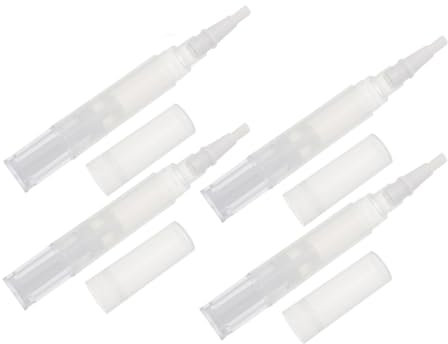 DECORNIJIA Reusable Empty Cuticle Oil Pen with Brush Tip 4ml 4pcs Set Twist Essential Oil Pen for Nail Care and Eyebrow Growth