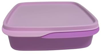 Tupperware Fiambrera to Go Clevere Pause de 550 ml, fiambrera con separador Eco+, lata escolar con separación (lila pastel, 550 ml)