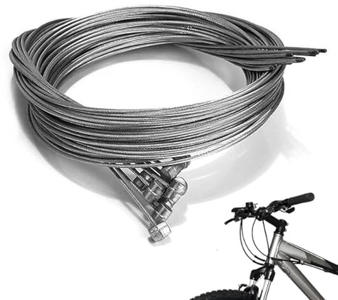 10 Pcs Bicycle Brake Cable 1.75m, Universalv Inner Bikes Brake Cord Bicycles Braking Line Cable Wire, Bicycle Brakes Cables Replacement Accessories for Mountain Road Bike