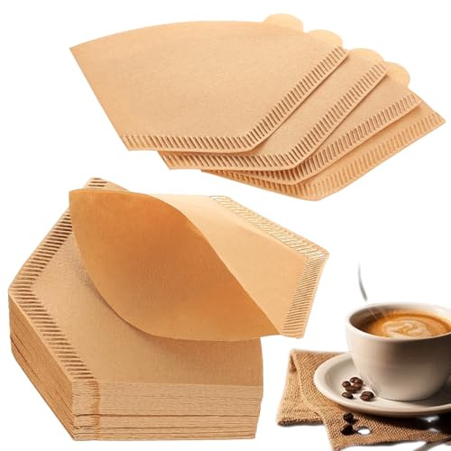 IYEREER 200 Pcs Size 1 Fan-Shaped Coffee Filter Papers 1-2 Cups