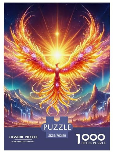 Phoenix Puzzle Lernspiel Spielzeug Wohnungsdekoration 1000-teiliges Herausforderndes Fantasy Tieres Puzzle Für Damen, Herren, Kinder Ab 14 Jahren 70x50cm/1000pcs