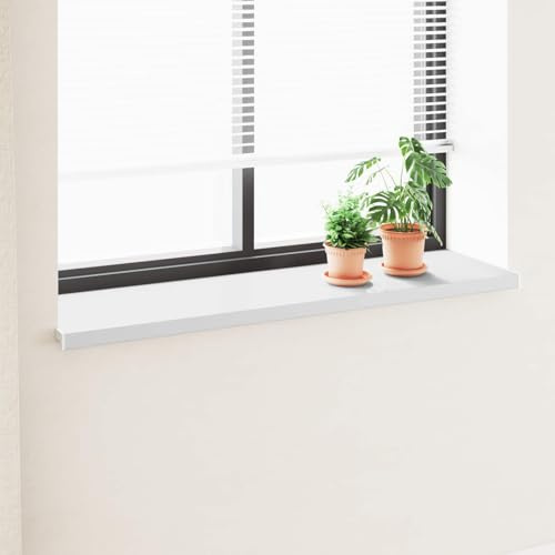 GeenYuu davanzale bianco 160x45x4,5 cm PVC idrorepellente per interni ed esterni facile da pulire ritagliabile facile montaggio con colla