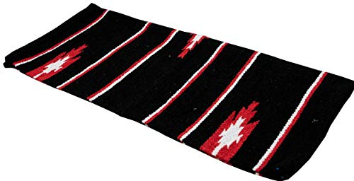 AMKA Westernpad schwarz Pony Sattel Navajo Decke 26 x 26 Inch, 66 x 66 cm Western Satteldecke für Ponysättel Saddle Blanket