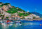 wandmotiv24 Fototapete Italien, Almafiküste, XL 350 x 245 cm - 7 Teile, Wanddeko, Wandbild, Wandtapete, Meer, Blauer Himmel, Urlaub M0291