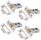 XFORT Tubular Latch, Polished Chrome, Tubular Door Latch for Internal Wooden Doors, (4 Pack, 65mm)