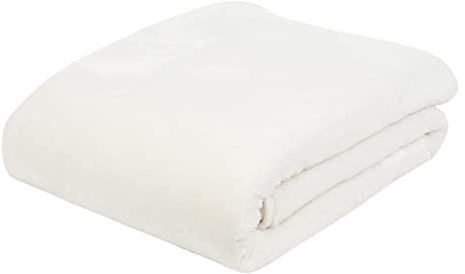 Gözze - Premium Cashmere-Feeling Wohn- und Kuscheldecke, 500 g/m², 130 x 170 cm - Wollweiß