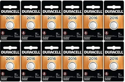 12-Pack Duracell 2016 Batteries 3.0 Volt Lithium Coin Button