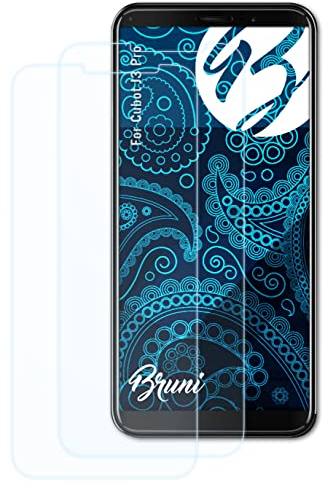 Bruni Schutzfolie kompatibel mit Cubot J3 Pro Folie, glasklare Displayschutzfolie (2X)