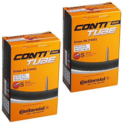 Continental Cross 28 700 x 32 – 42 c - Válvula Presta de 42 mm (par), Color Negro