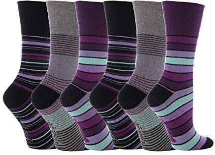 6 Pairs of Sock Shop Everyday Gentle Grip Socks Ladies 4-8 See Multi Variations and Designs (6 x RH10)
