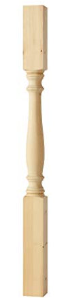 Schwedenhaus-Design - gedrechselter Pfosten 85x85x1180mm (112) - orig. Schwedenhaus-Design Produkt Treppe, Balkon, Geländer, Stuhlbein, Tischbein, nordisches Fichtenholz