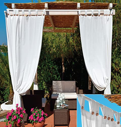 GDLC Tende da Sole a Bretelle Bianche per Gazebo - Bianco cm.140x270