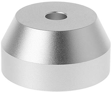Huiingwen Adaptateur dôme universel en aluminium pour tourne-disque 7/45 tr/min Argenté