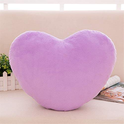 Nicole Knupfer Herzkissen Plüschkissen Kuschelkissen Sofa Room Dekoration Sitzkissen für Geburtstag/Valentinstag (Lila,30 * 38cm)