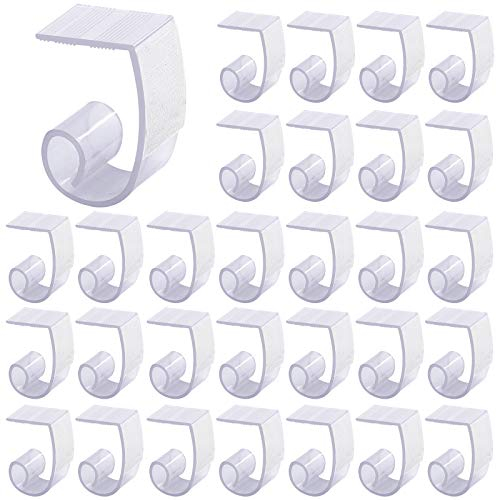 Glarks Kunststoff-Tischdeckenklammern, Tischdeckenklammern, Tischsockelleisten-Clips mit Klettverschluss, für 3,5 - 4,5 cm große Tische, ideal für drinnen und draußen, Hochzeit, Party, Picknick