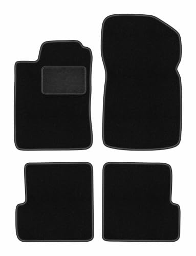 Velours-Fußmatten passend für Renault Megane I 1995-2002, Schwarz, LUX | passend für Cabrio/Coupé; Velours-Teppich (Polypropylen), ca. 6,5 mm; rutschfest, Universal-Befestigungen