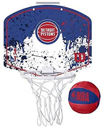 Wilson Mini NBA-Team Basketball Hoop, DETROIT PISTONS, Plastic