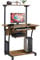 Yaheetech 3 Tier Computer Desk with Printer Shelf and Keyboard Tray, Home Office Desk Computer Workstation Rolling Study Desk PC Laptop Table for Small Spaces Rustic Brown