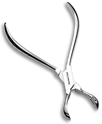 Paula & Fritz® Piercing Ring-Zange Schließen Silber 150-mm Lang Chirurgenstahl 316L Ringschließ-Zange Klemm-Zange Schmuck-Pinzette Tool Halte-Zange