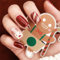 Brishow Weihnachten Nägel zum Aufkleben Schnee Press on Nails mit Elch Rot Künstliche Nägel Kurze Fake Nails 24 Stück für Frauen und Mädchen (f)