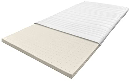 Latex-Topper Elegance – Matratzenauflage aus Latex – 6cm - angenehm weich – hohe Stützkraft – deutsches Qualitätsprodukt (90x200 cm)