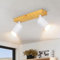 Ketom Deckenstrahler LED Weiß - Deckenlampe Strahler Holz - Deckenstrahler 2 Flammig - LED Deckenleuchte Schwenkbar - GU10 Deckenlampe Spot - Modern Deckenlampe Spotbalken - Ohne Leuchenmittel
