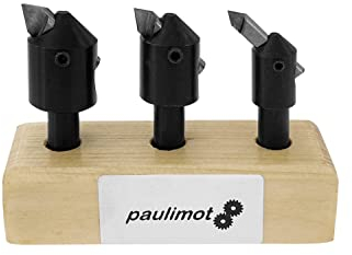 PAULIMOT Mini-Schlagzahnfräser-Set mit HSS-Einsätzen, 3-teilig