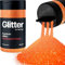 Hemway Premium Glitter Shaker - Fluorescent Peach | Microfine Metallic Flake Sequins for Resin & Epoxy Crafts | Craft Supplies for Tumblers, Festival, Hair, Face, Body, Eye & Nail Art | 125 g